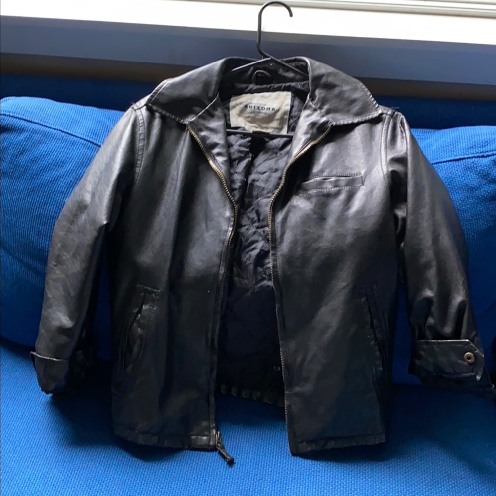 Arizona Jean Company boy’s fake leather jacket M